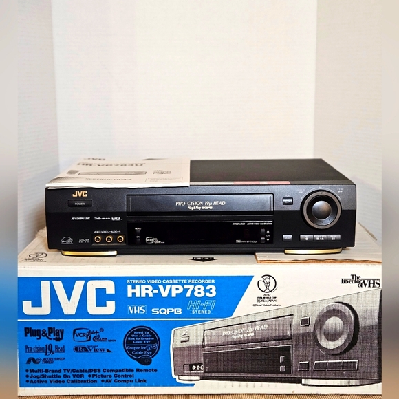 JVC VCR HR-VP783U Pro-Cision 19U Head VCR VHS- WITH Remote and Manual - Picture 1 of 13